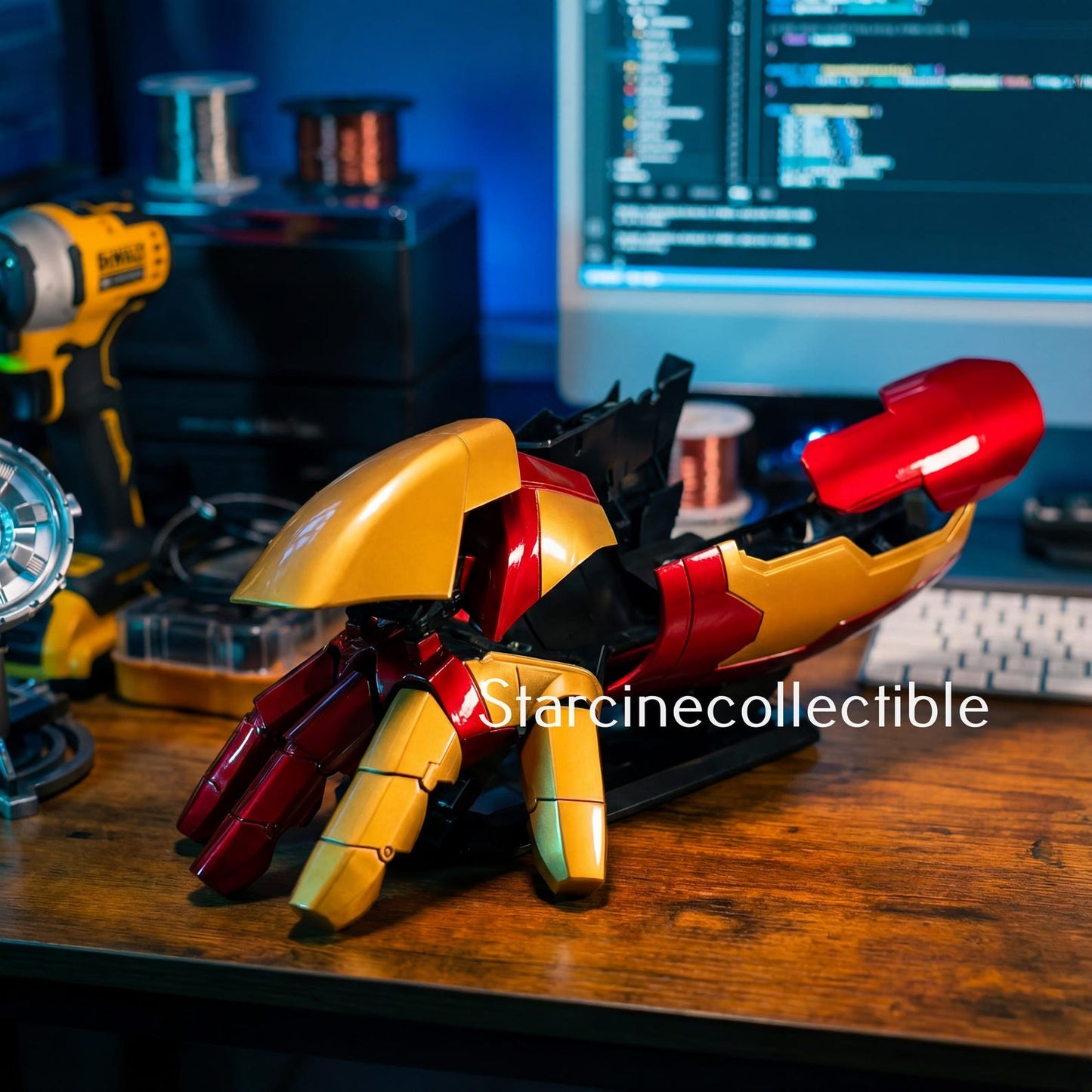 Cicret Bracelet LED voice-controlled arm with touch sensor cosplay costume accessory, featuring illuminated design and advanced controls.